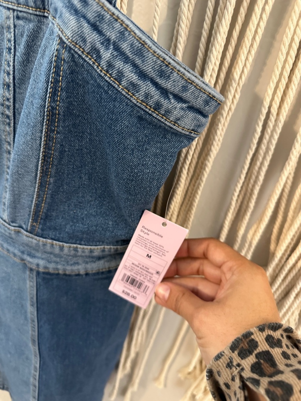 wild fable Light Blue Denim Zip-Front Mini Dress - Picture 3 of 6
